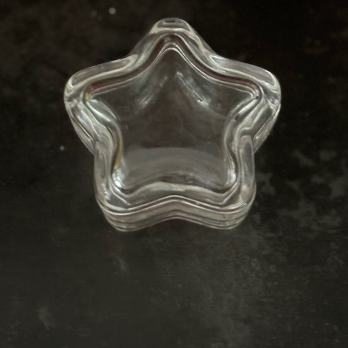 KostaBoda covered star-shaped candlestick set of two pieces
