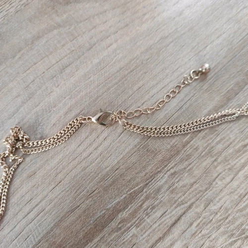 Long double necklace like new with unique design and beads