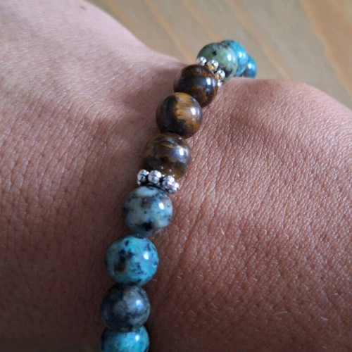 Men's bracelet with multicolored stones like new