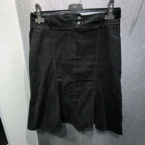 Black midi corduroy skirt Camaieu like new