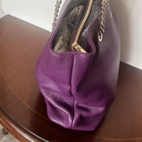 Furla Tote bag like new with chain handles purple