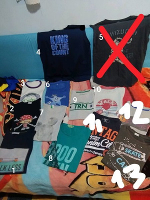 T shirts boys used, ages 12-14, pack