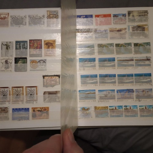 Luxury album with over 300 collectible Greek stamps like new