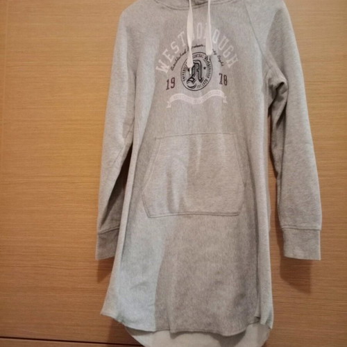 H&M sweatshirt dress used size M, white and gray