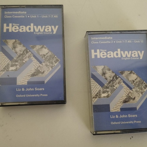 New Headway English Course cassette tapes like new, set of 4
