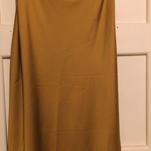 Be You Satin Midi Maxi Skirt medium, like new, gold-mustard