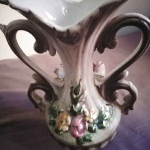 Collectible Italian vase used with detailed ceramic craftsmanship