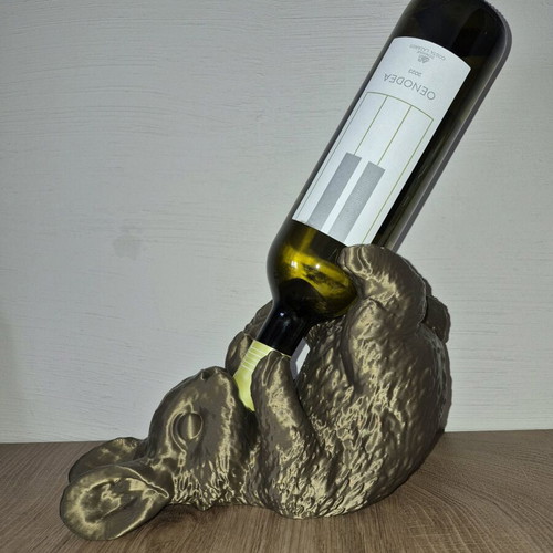 3D Printed Rabbit Wine Holder New Decorative Bottle Stand