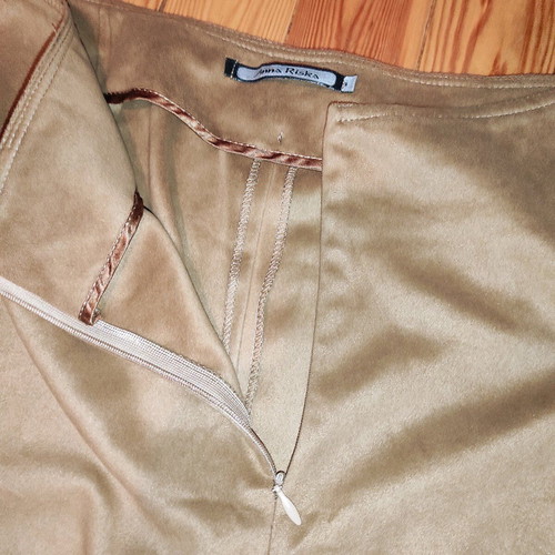 Anna Riska camel faux suede flare trousers like new