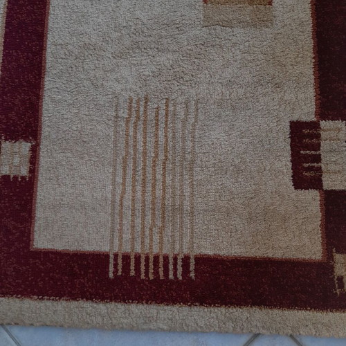 Carpet runners set of 3 used, burgundy and beige
