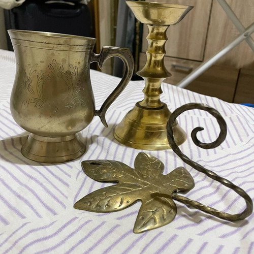 Brass decorations used, set of 3 pieces