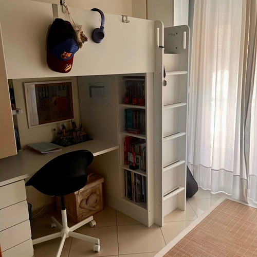 IKEA SMÅSTAD loft bed with desk, drawers and shelves, used