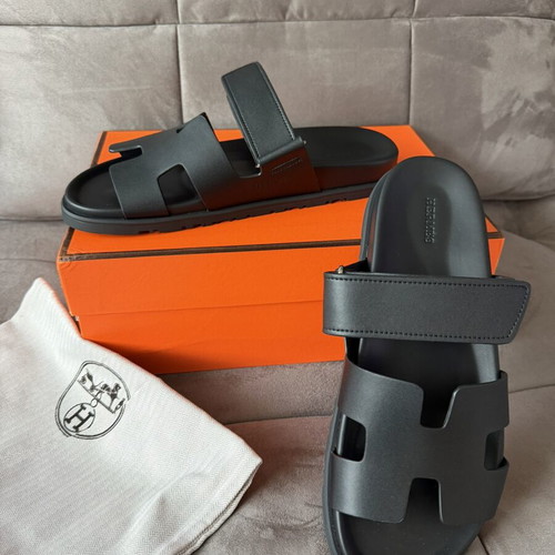 Hermes men slippers black sizes 43 and 44