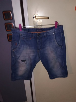 Trial Jeans unisex τζιν βερμούδα σε μπλε, XL