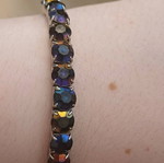 Elastic bracelets with stones used, set