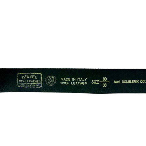 Diesel Doublerix leather belt, black, size 90