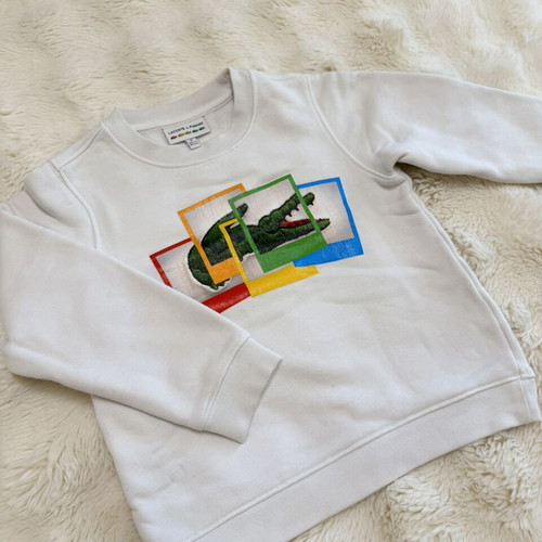 Lacoste Kids T-Shirt Size 116cm Like New White