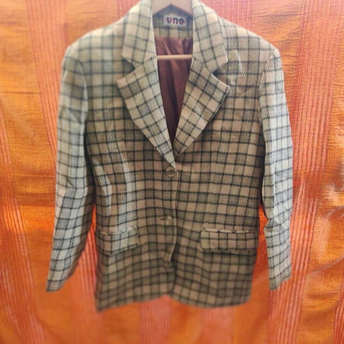 Vintage women's checked jacket used, size Large