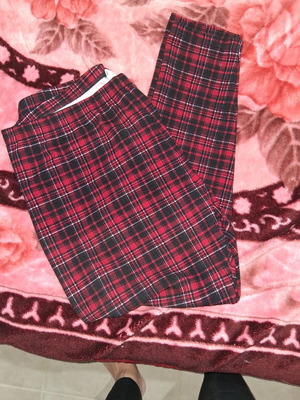 Shein women's winter leggings used black and red size 4XL