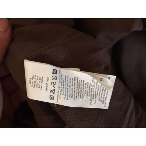 Stefanel linen brown dress new, size XS