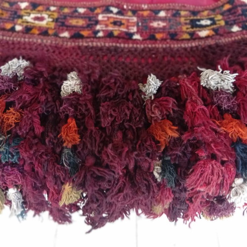 Rug used, old fireplace curtain with beautiful natural colors, approx 1.5m