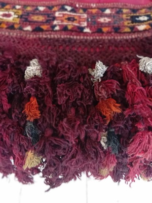 Rug used, old fireplace curtain with beautiful natural colors, approx 1.5m