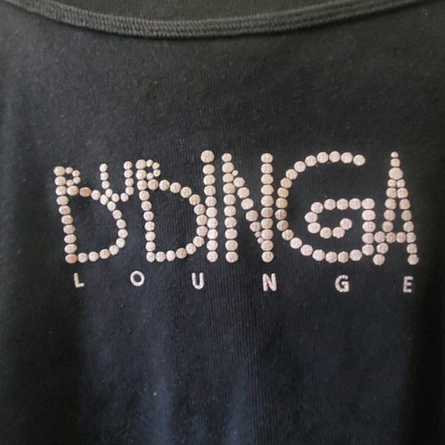 Vintage Bubinga Lounge black short tank top used, size Medium/Large