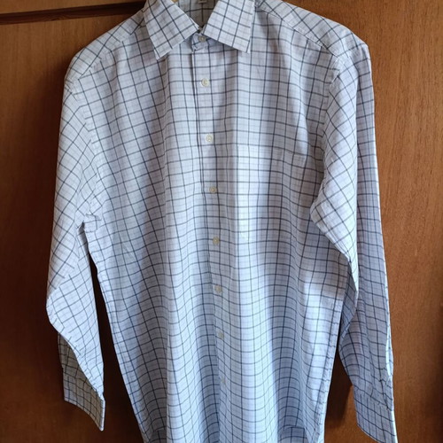Angelo Litrico men's dress shirt XL, like new, 100% cotton, checked