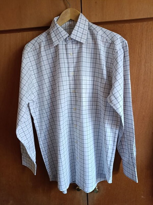 Angelo Litrico men's dress shirt XL, like new, 100% cotton, checked