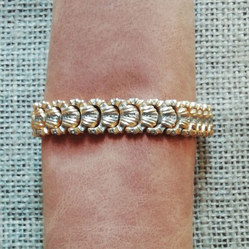 Gold-plated stainless steel bracelet with small zircons new
