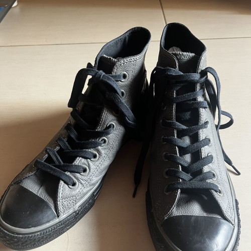 Converse leather shoes, black and grey, size 40