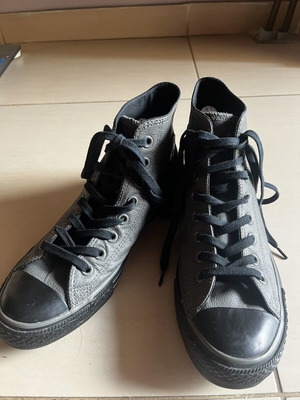 Converse leather shoes, black and grey, size 40