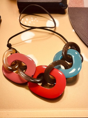 Hermes Karaba Model Necklace like new, multicolor