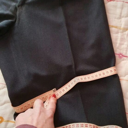 Men's fabric suit pants like new, blue, waist 98 cm