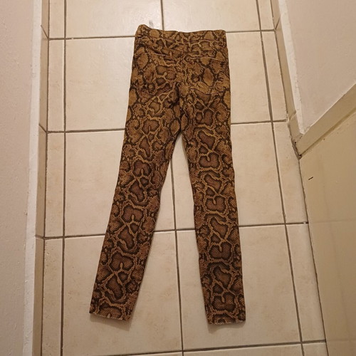 Zara animal print skinny jeans like new, black and brown