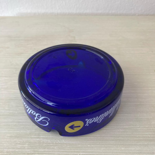 Glass promotional Ballantine’s whiskey ashtray like new