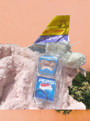 Pepsi vintage 90s keychain bottle opener new