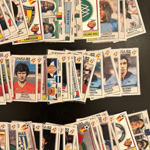 Panini Mundial Espana 82 sticker set used, 98 authentic stickers