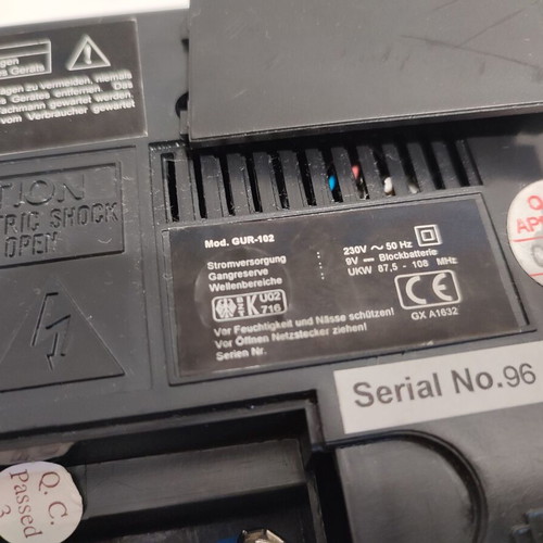 Radio alarm clock used, fully functional with some scratches