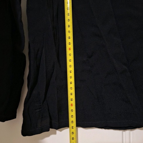 Dixie black thin blouse with V back like new, size M