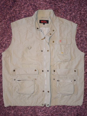 Fjallraven Vest men size XL used, beige, vintage