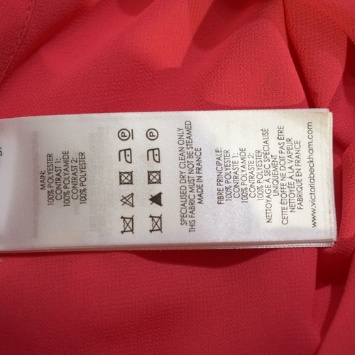 Victoria Beckham coral pleated maxi skirt like new, FR 38