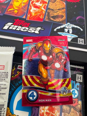 2026 Topps Finest Fantastic Four Ironman NZ-045 κάρτα καινούργια