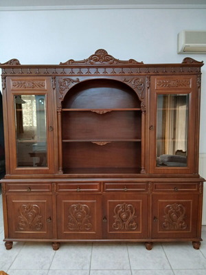 Classic wooden cabinet with carved details