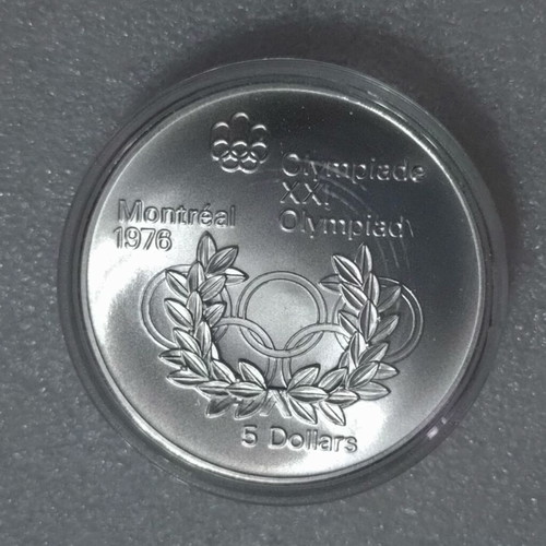 Canada 5 Dollars 1974 Silver Coin New