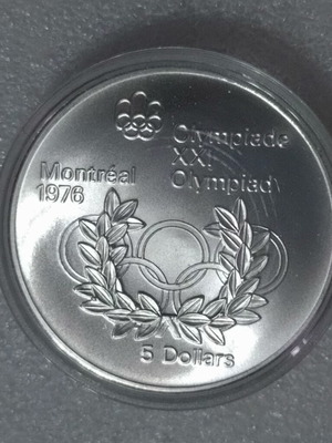 Canada 5 Dollars 1974 Silver Coin New