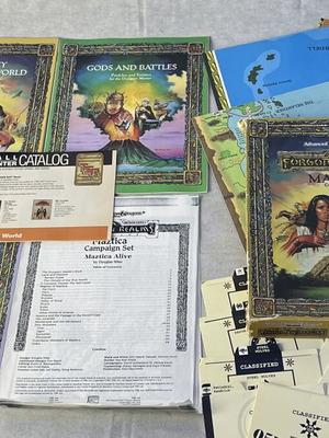 Advanced Dungeons & Dragons Forgotten Realms Maztica campaign set μεταχειρισμένο, κουτί 1991