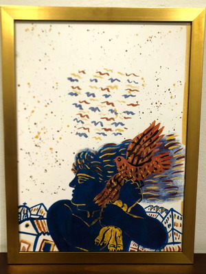 Painting copy of A. Fasianos like new with nice frame 70x53cm