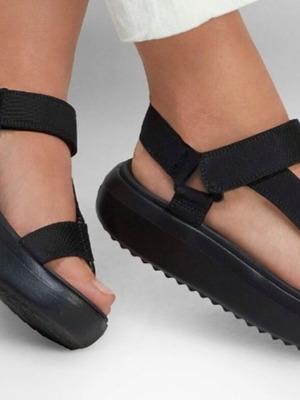 Skechers BOBS Pop Ups 3.0 Plush Foam Platform Sandals, size 40.5, black