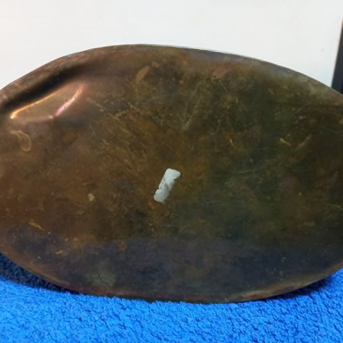Antique copper vessel handmade and engraved used